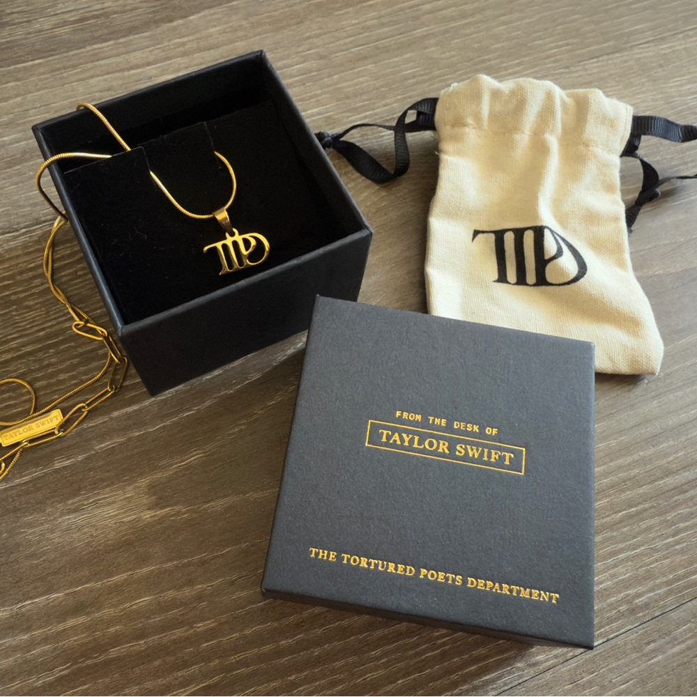 AUTHENTIC Taylor Swift TTPD Electroplated 18K Gold Necklace